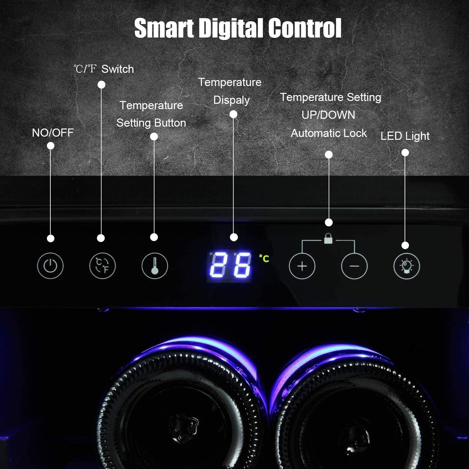 Réfrigérateur à boissons de 24 pouces, refroidisseur à vin intégré, mini-réfrigérateur