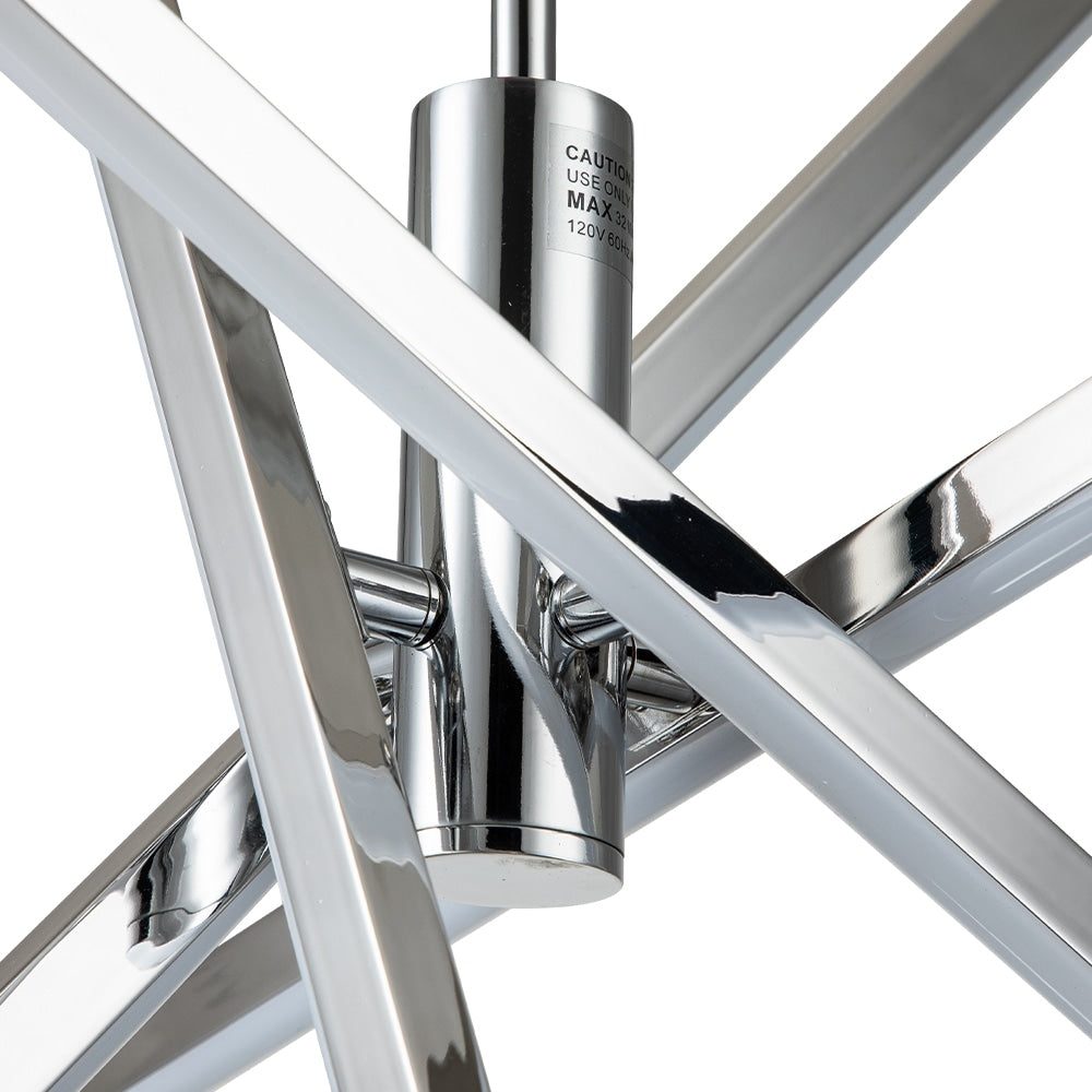 Lustre LED moderne en aluminium noir/doré, plafonnier linéaire Spoutnik pour salon/salle à manger/cuisine