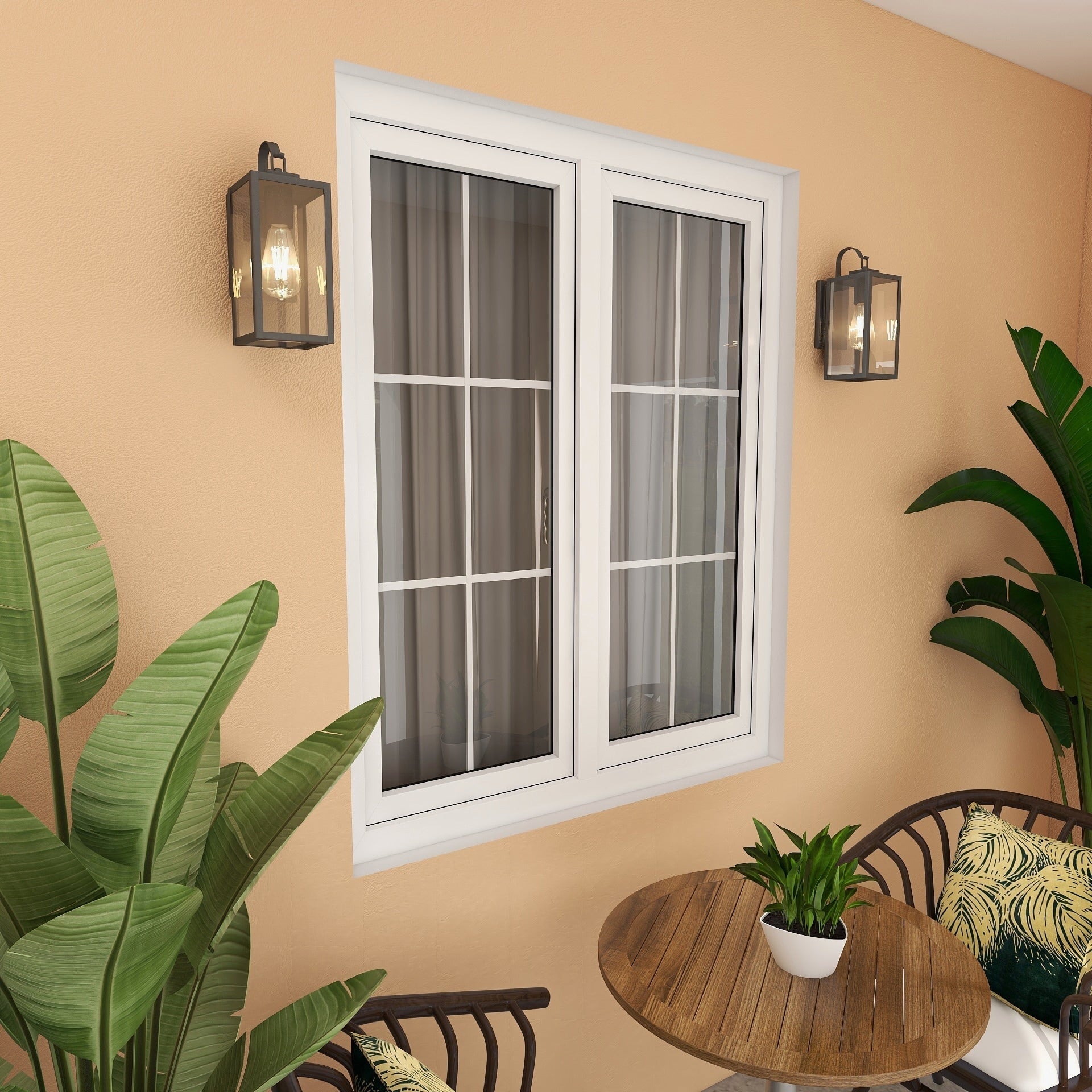 Applique murale d'extérieur noire mate, lot de 4, 1 lumière (5 x 6,7 x 13,78 cm)