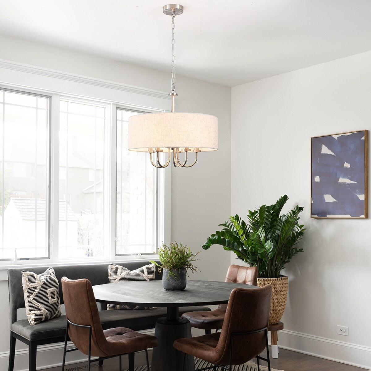 Plafonnier semi-encastré moderne à 5 lampes pour salle à manger, chambre à coucher, salon - N/A