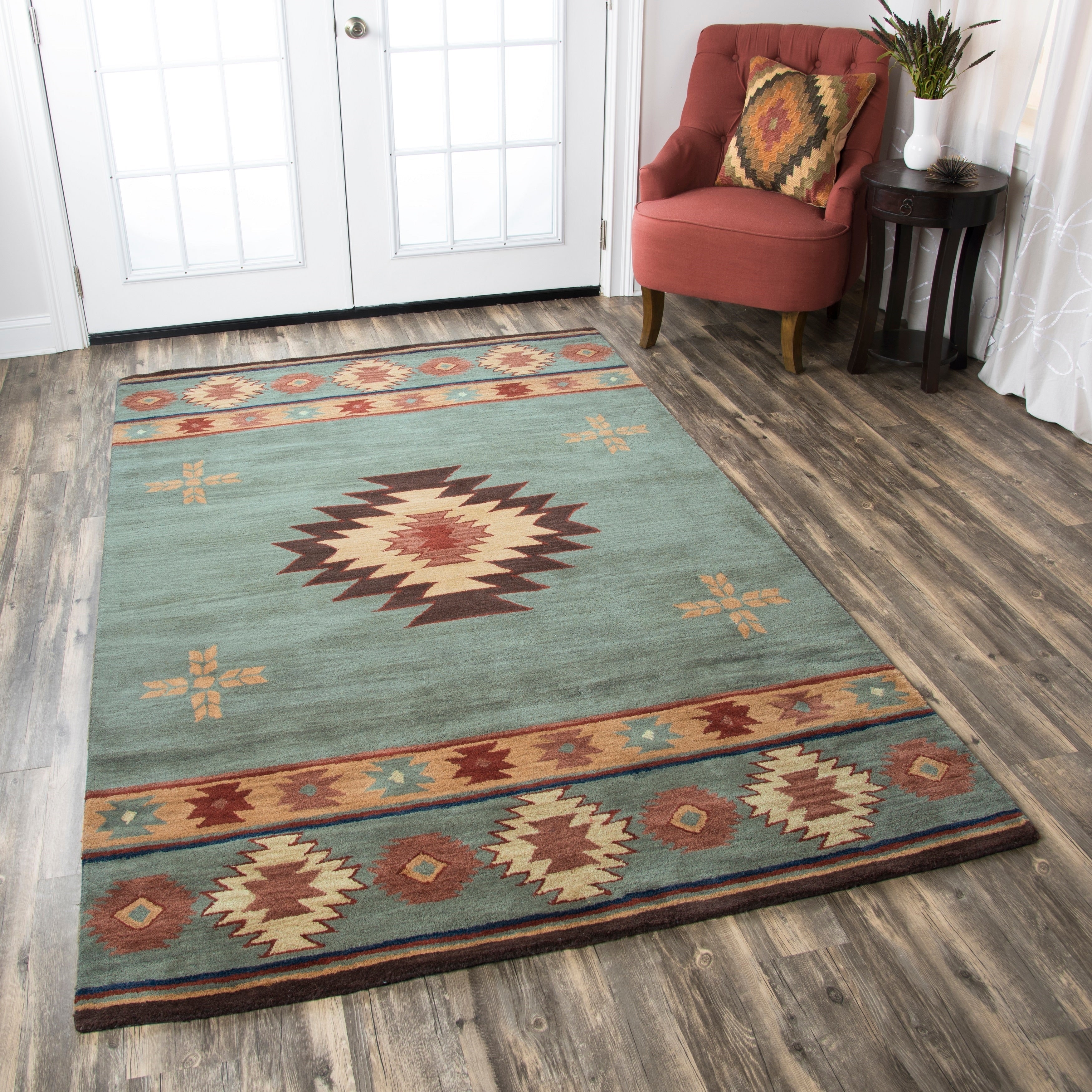 Tapis en laine touffeté à la main Alora Decor Ryder Southwestern