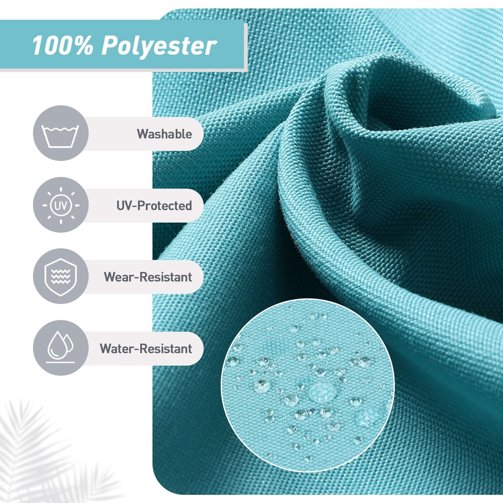 Lot de 4 coussins de chaise à dossier haut Aoodor Patio, 46 x 21 x 4 pouces (coussins uniquement)