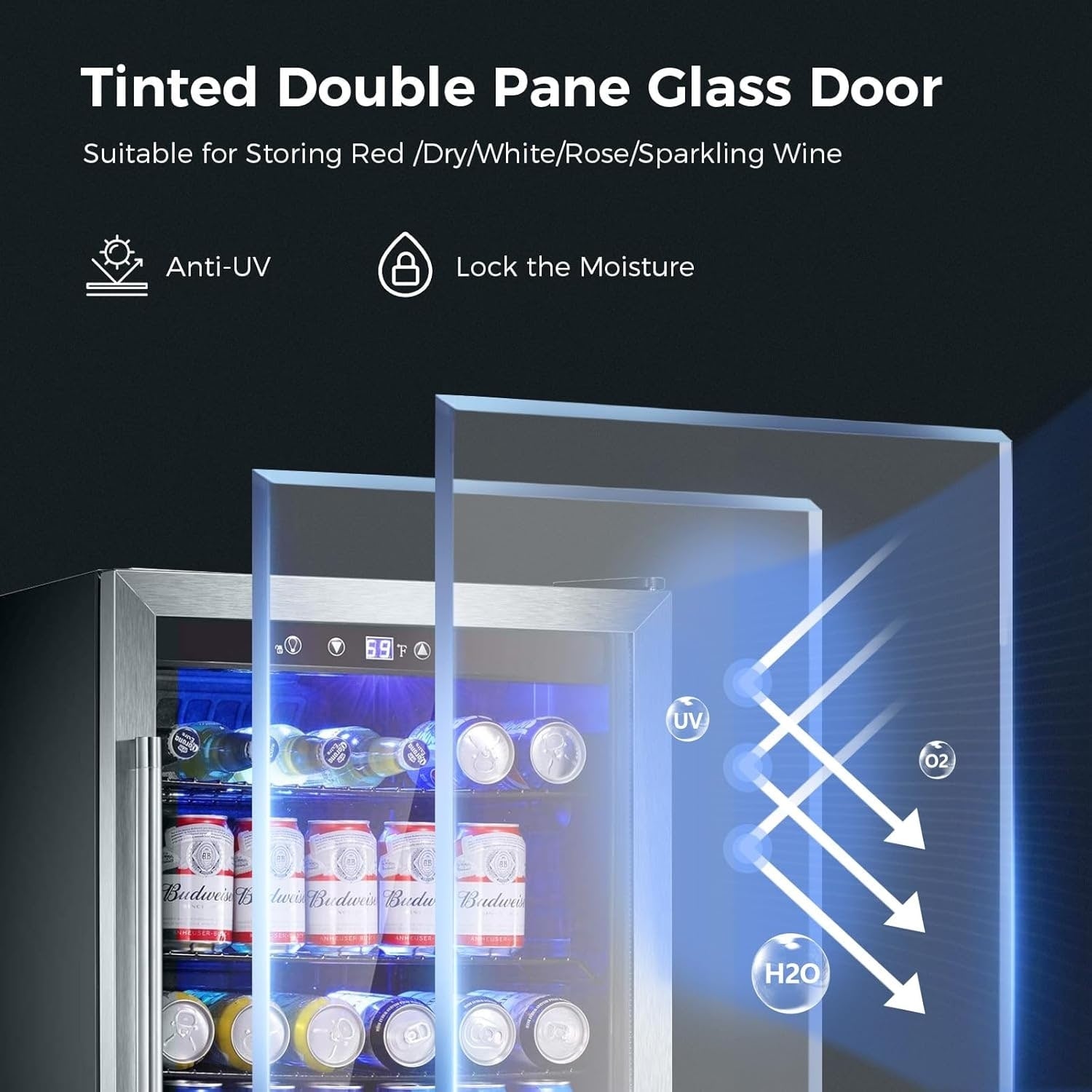 Réfrigérateur à boissons - Mini-réfrigérateur 145 canettes