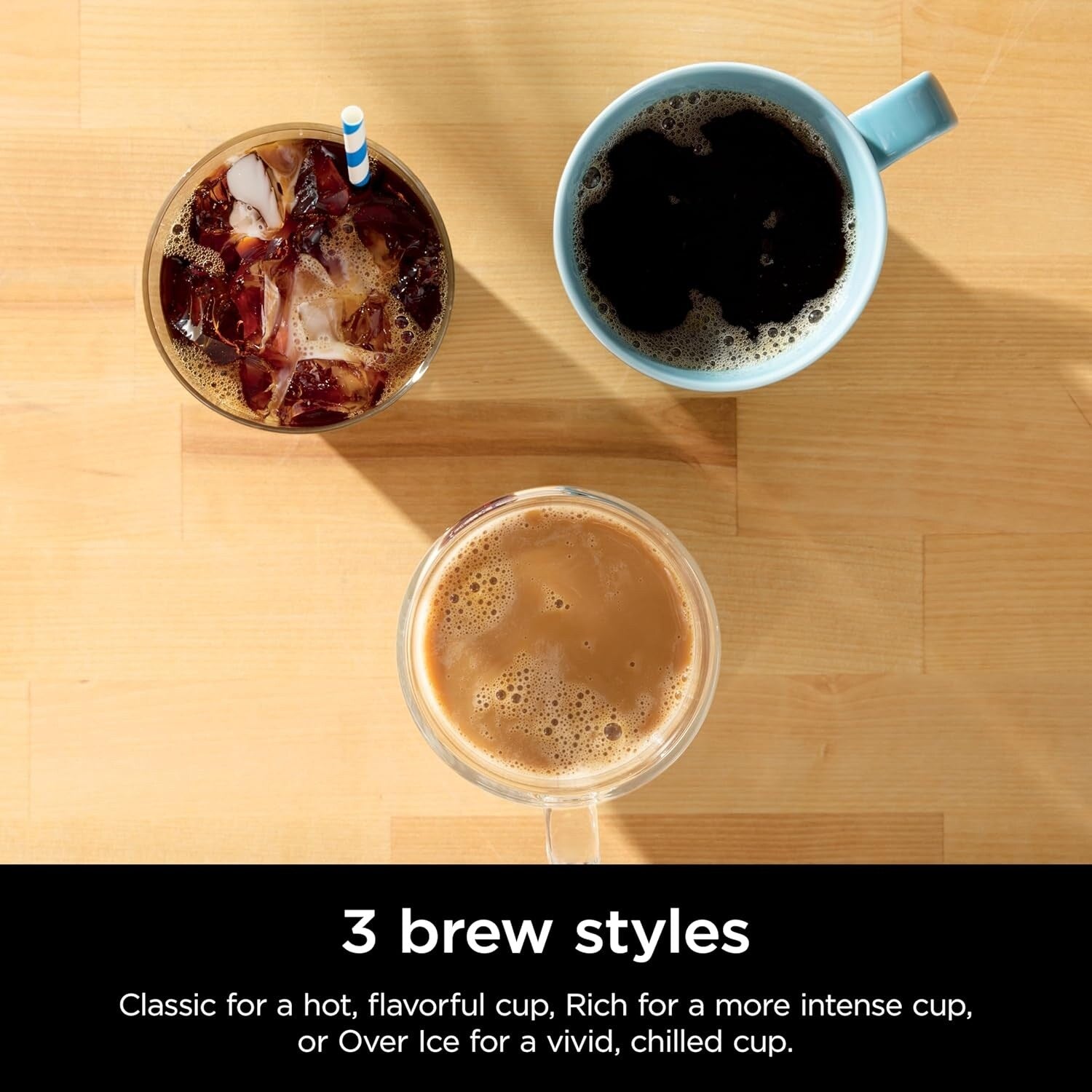 Cafetière bleue à dose unique, compatible K-Cup, réservoir de 1,6 l, 6 à 68 cl, format compact