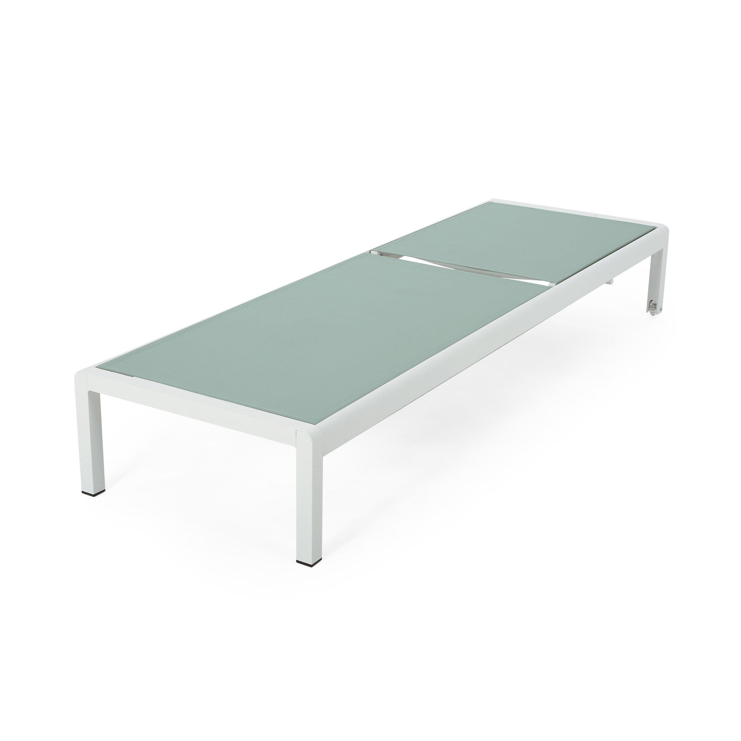 Chaise longue d'extérieur en aluminium Cape Coral (lot de 2) par Christopher Knight Home - 77,56 po x 25,20 po x 11,80 po