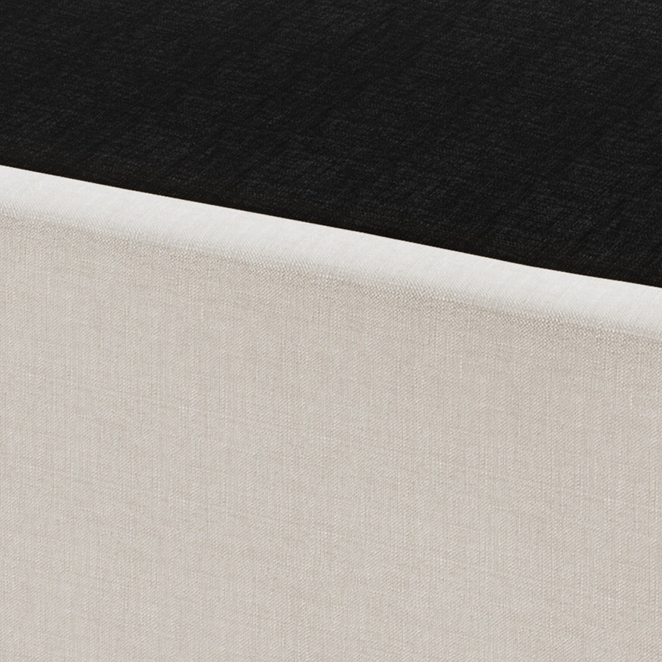 Sommier à ressorts en bois massif CraftPorch de 5 pouces avec lattes en bois et revêtement en lin gris chaud