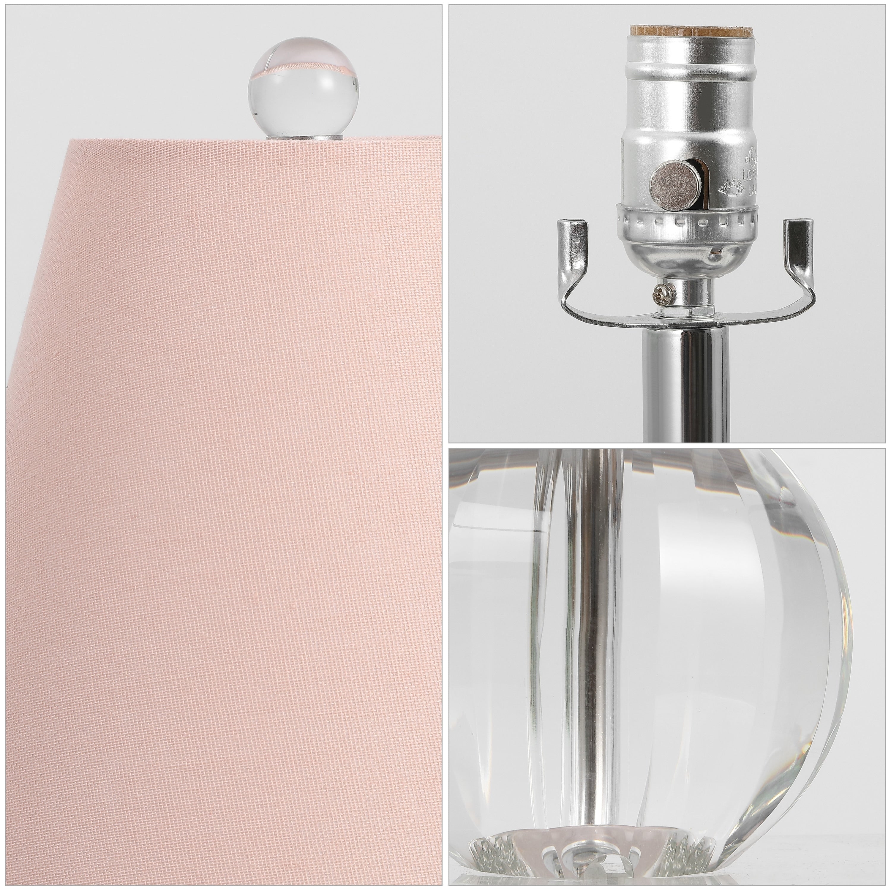 Lampe de table Goddard 16 boules de cristal/métal à LED, par JONATHAN Y