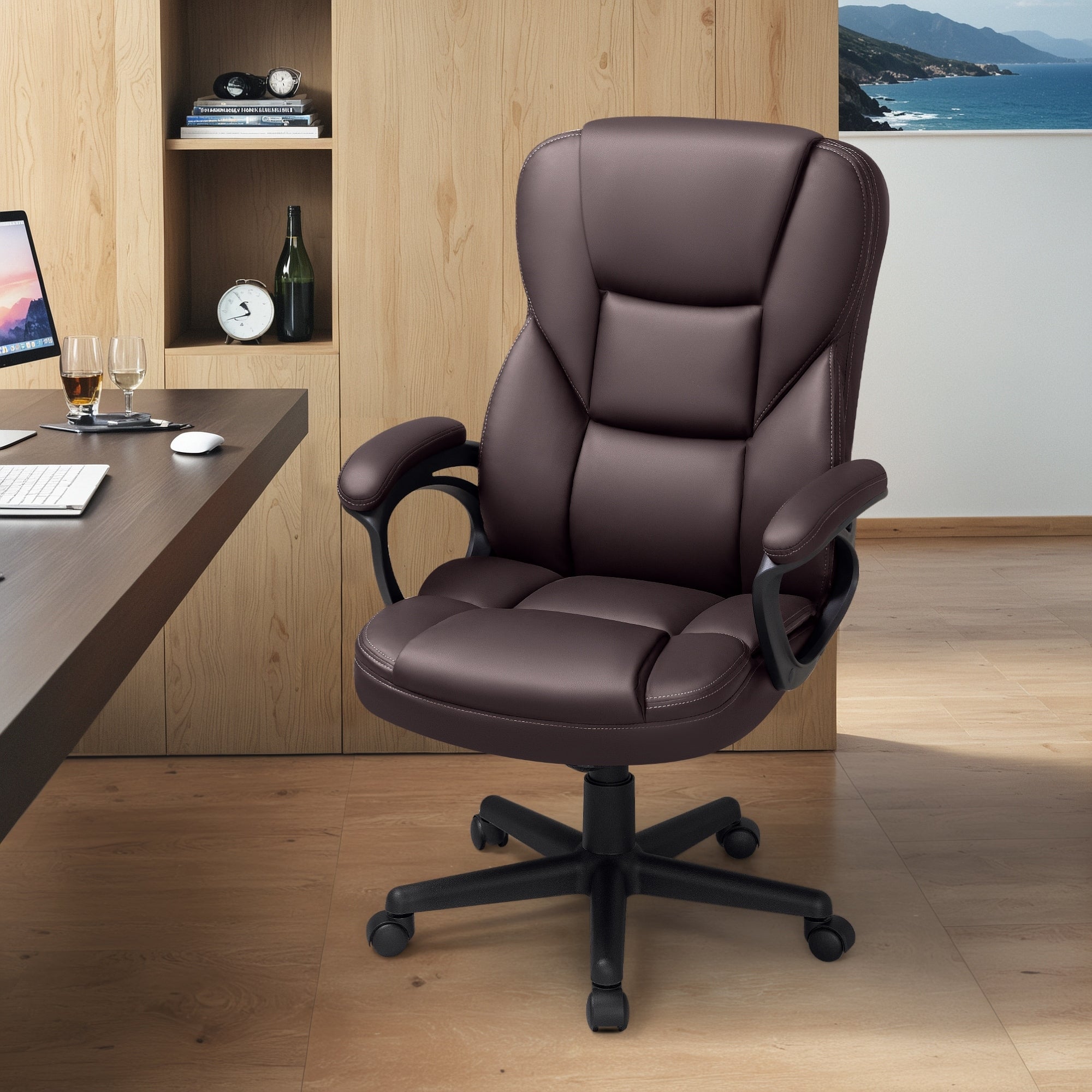 Chaise de bureau ergonomique Homall à dossier haut