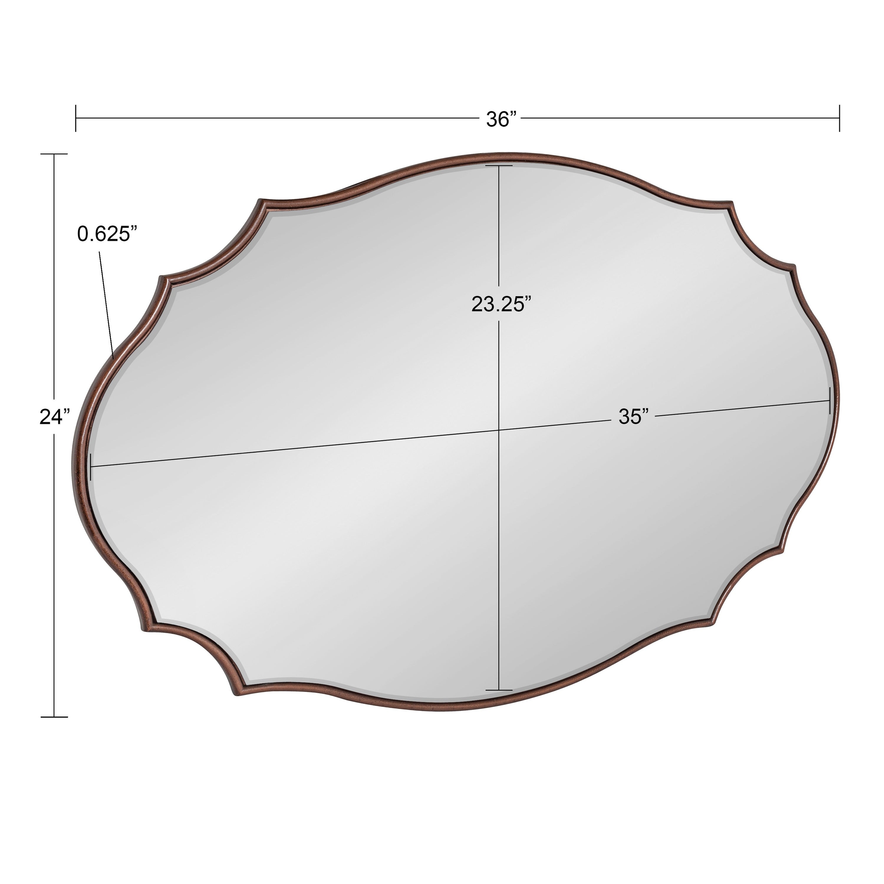 Miroir mural ovale festonné Kate et Laurel Leanna