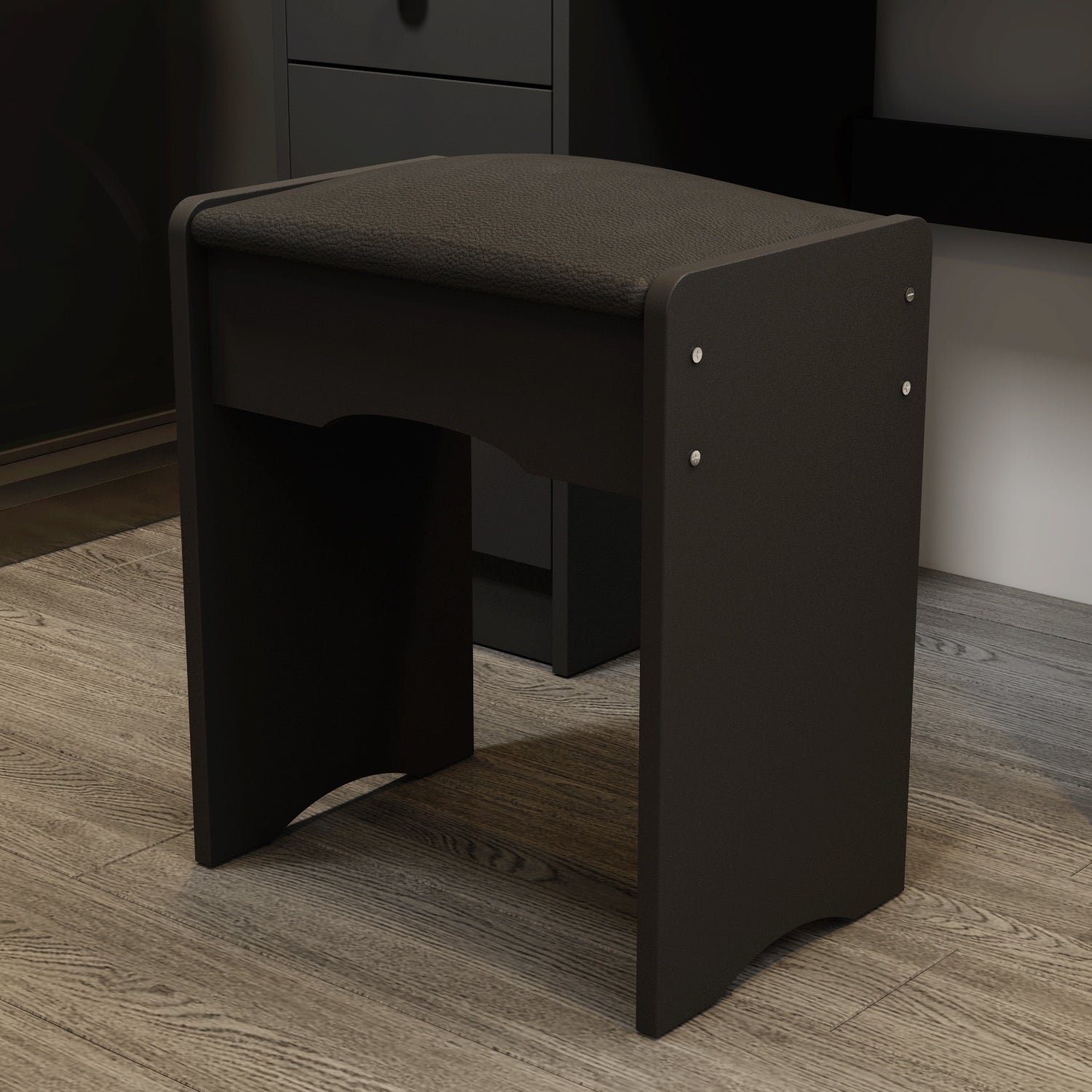 Ensemble coiffeuse avec miroir tactile et tabouret