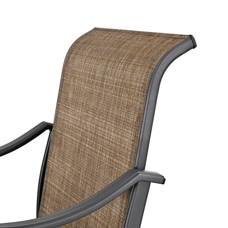 Chaise de bar pivotante à dossier haut en métal pour patio Festival (lot de 2)