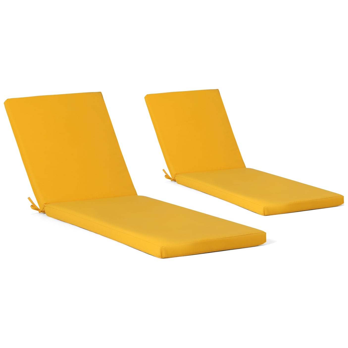 Coussins de chaise longue d'extérieur Polytrends résistants à la décoloration et toutes saisons (lot de 2)