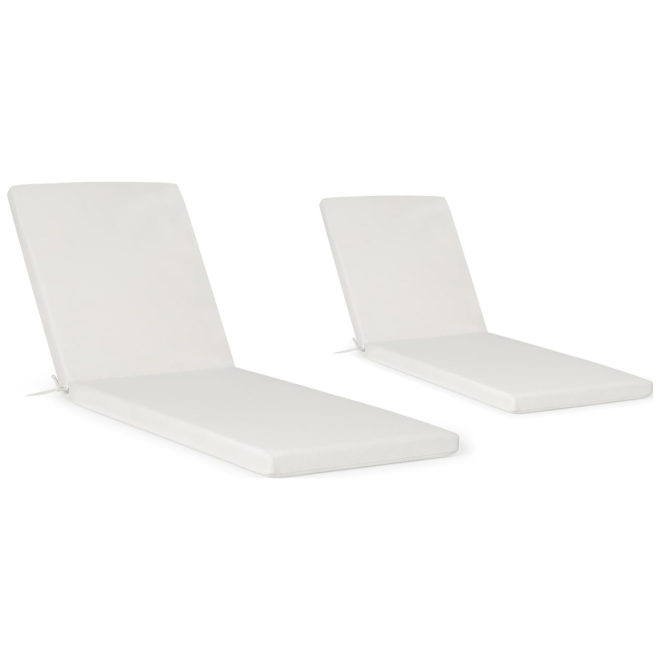 Coussins de chaise longue d'extérieur Polytrends résistants à la décoloration et toutes saisons (lot de 2)