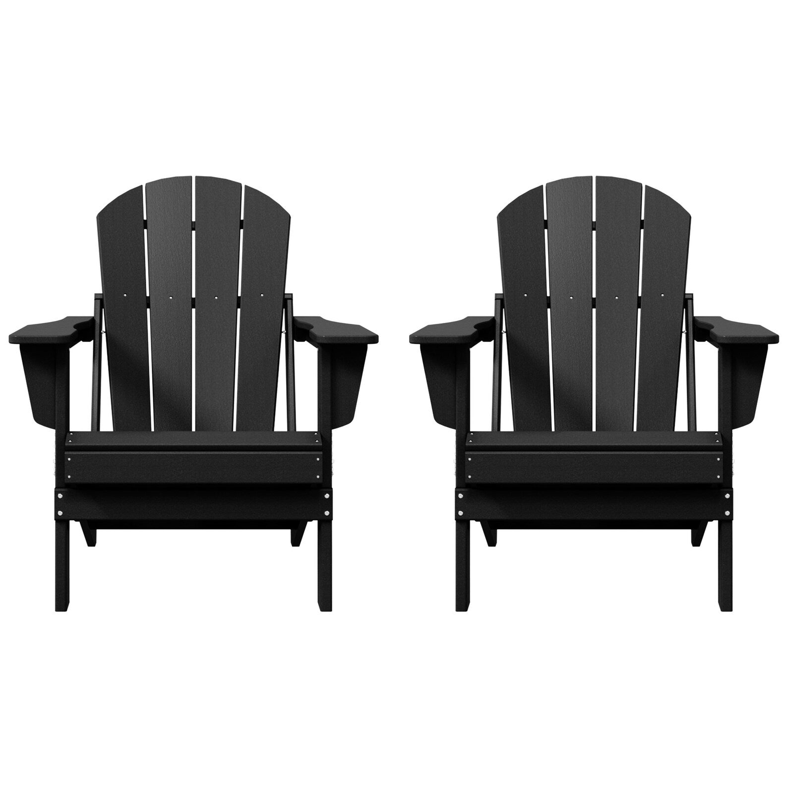 Chaises pliantes Adirondack Polytrends Laguna résistantes aux intempéries (lot de 2)