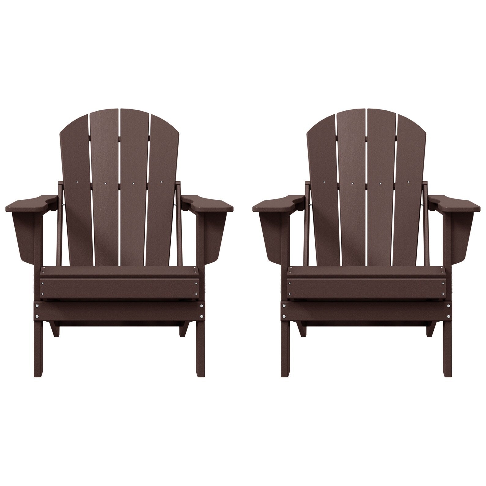 Chaises pliantes Adirondack Polytrends Laguna résistantes aux intempéries (lot de 2)