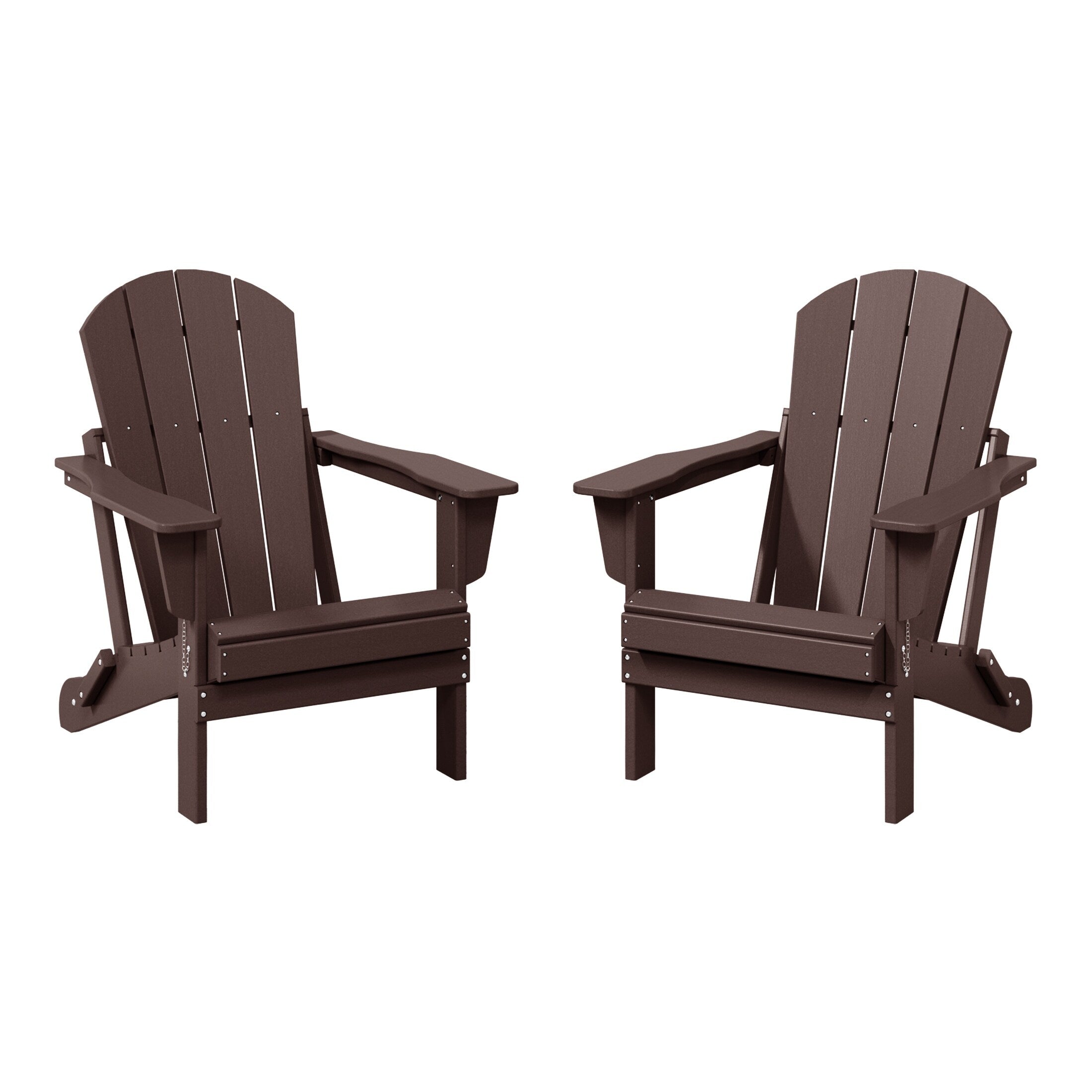 Chaises pliantes Adirondack Polytrends Laguna résistantes aux intempéries (lot de 2)