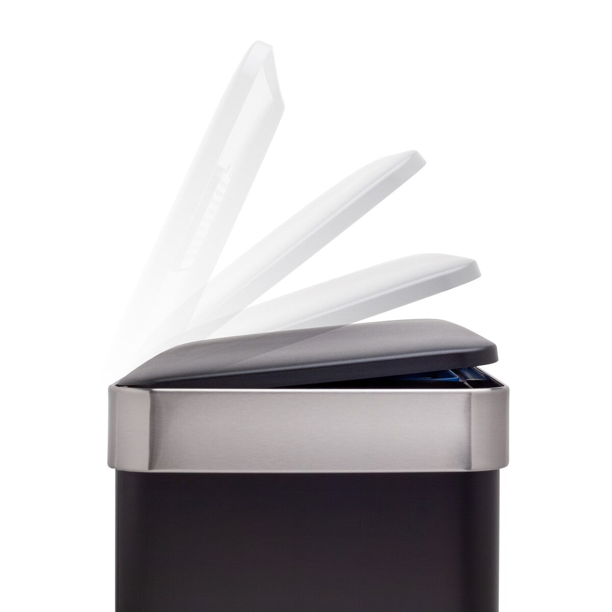 Poubelle de recyclage rectangulaire Qualiazero 16 gal (unité double 8 gal) - Acier inoxydable