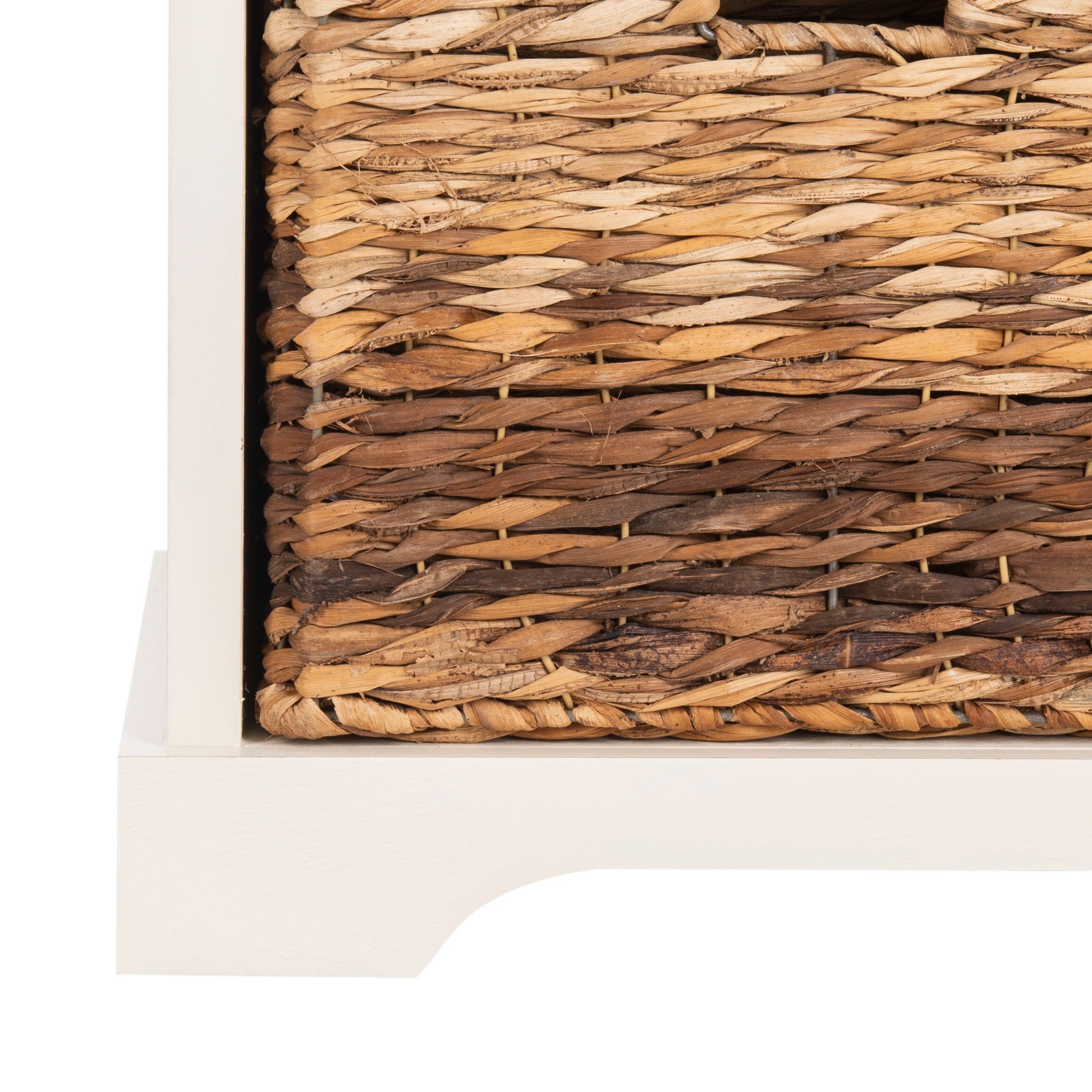 Banc de rangement tressé marron Euphemia de SAFAVIEH - 33,5 x 16,1 x 19,9 - 34 L x 16 P x 20 H