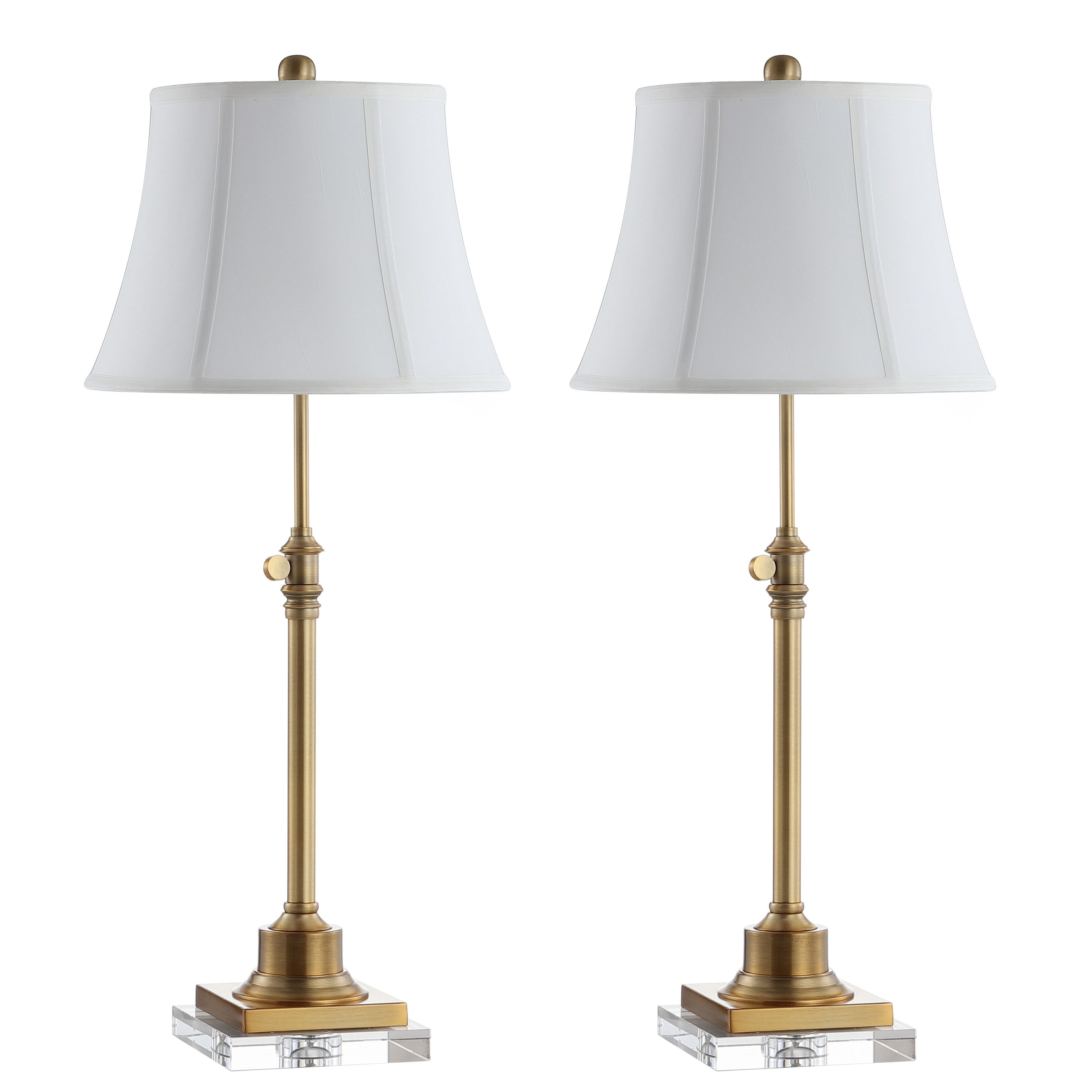 SAFAVIEH Lighting Amande Lot de 2 lampes de table à hauteur réglable 27-31 pouces (13 L x 13 P x 31 H)
