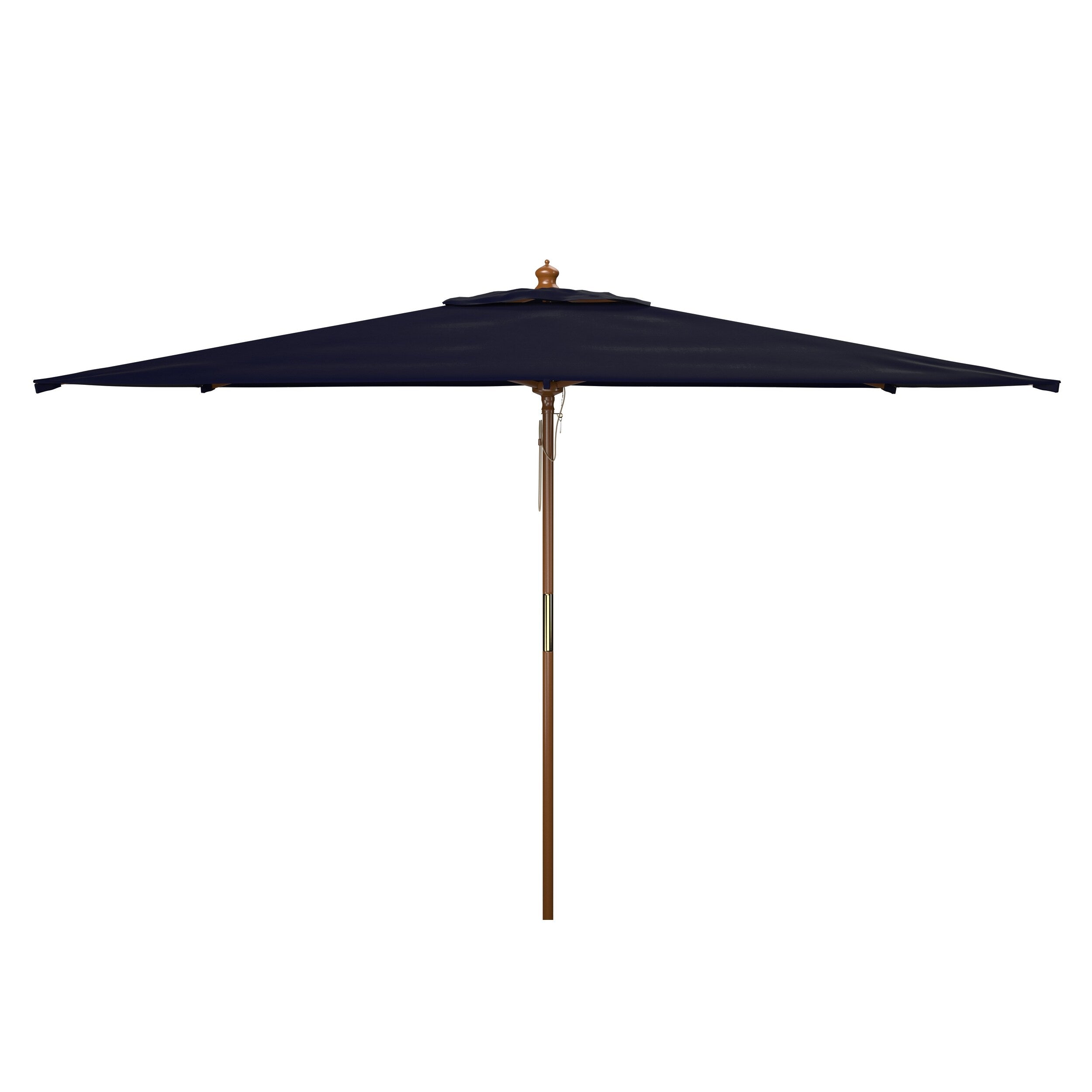 Parasol de marché à poulie en bois SAFAVIEH Outdoor Glauca de 11 pieds