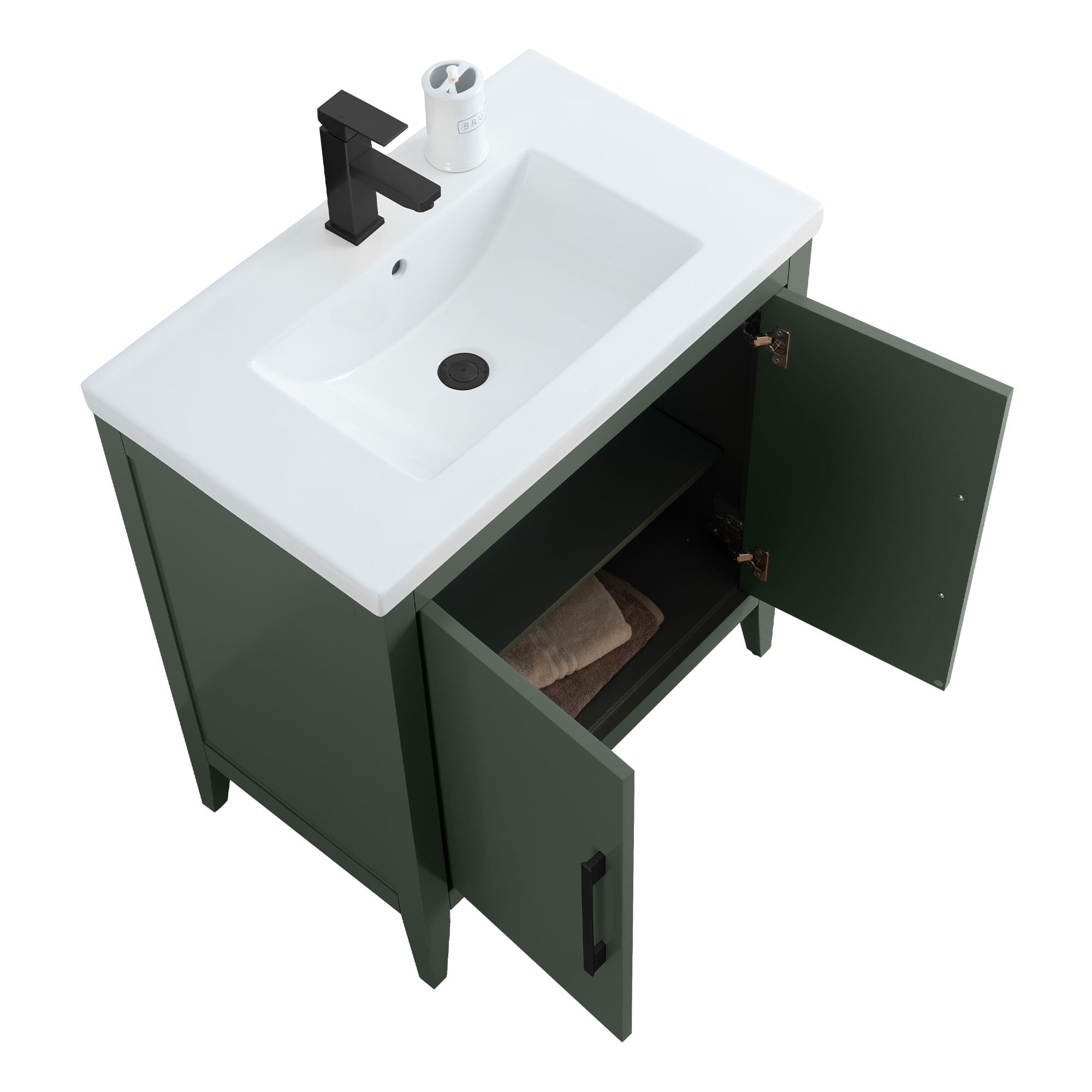 Meuble-lavabo simple Vanity Art 20, 24 ou 30 avec dessus en céramique