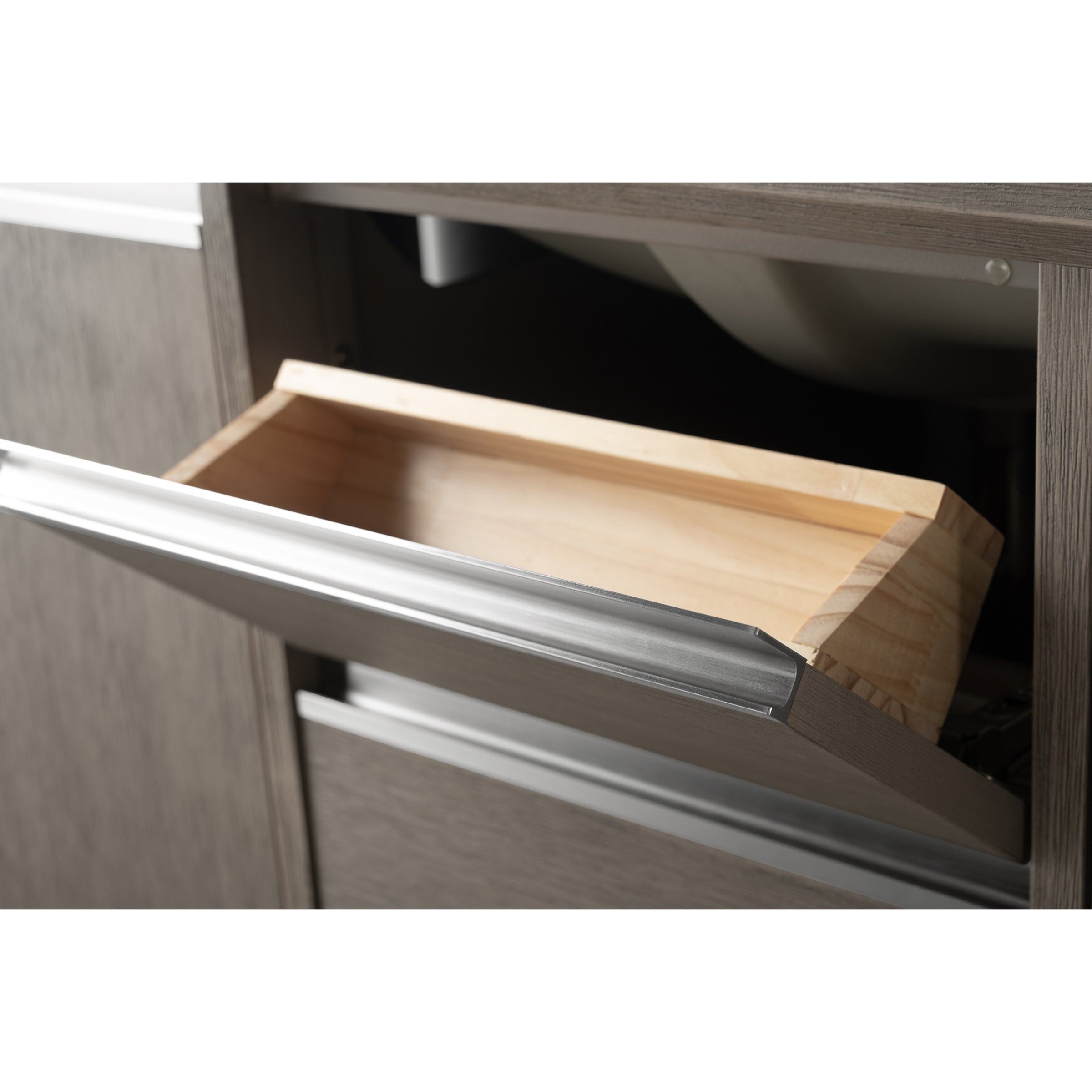 Meuble-lavabo de salle de bain Vanity Art avec lavabo en céramique et plateau en marbre reconstitué