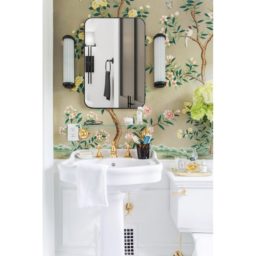 Armoire à pharmacie encastrée TEHOME WH avec miroir et étagères réglables