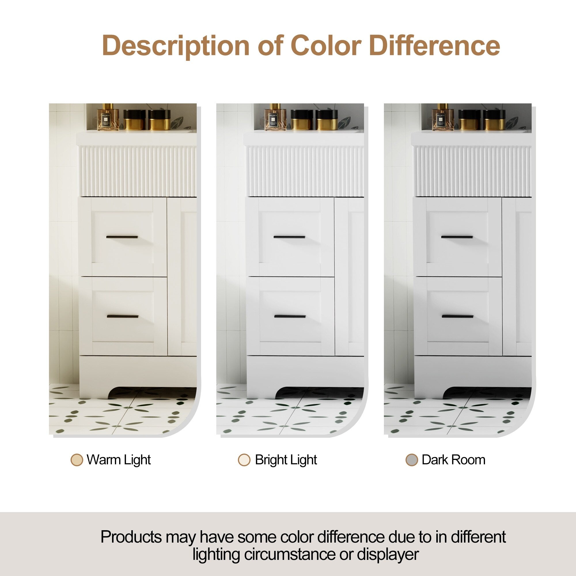 Ensemble de meuble-lavabo Wavy Line 30/36/48 avec lavabo et robinet