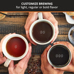 Cafetière numérique 10 tasses, acier inoxydable noir, infusion programmable, pause et service automatiques