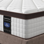 Matelas hybride en mousse à mémoire de forme 10 - Soutien ferme moyen avec ressorts renforcés pour soulager la pression, certifié CertiPUR-US