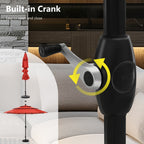 Parasol de terrasse inclinable à 3 niveaux de 10 pieds de MAISON ARTS, parasol d'extérieur à double ventilation avec lumières LED