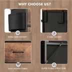 Commode haute en tissu à 12 tiroirs pour chambre à coucher