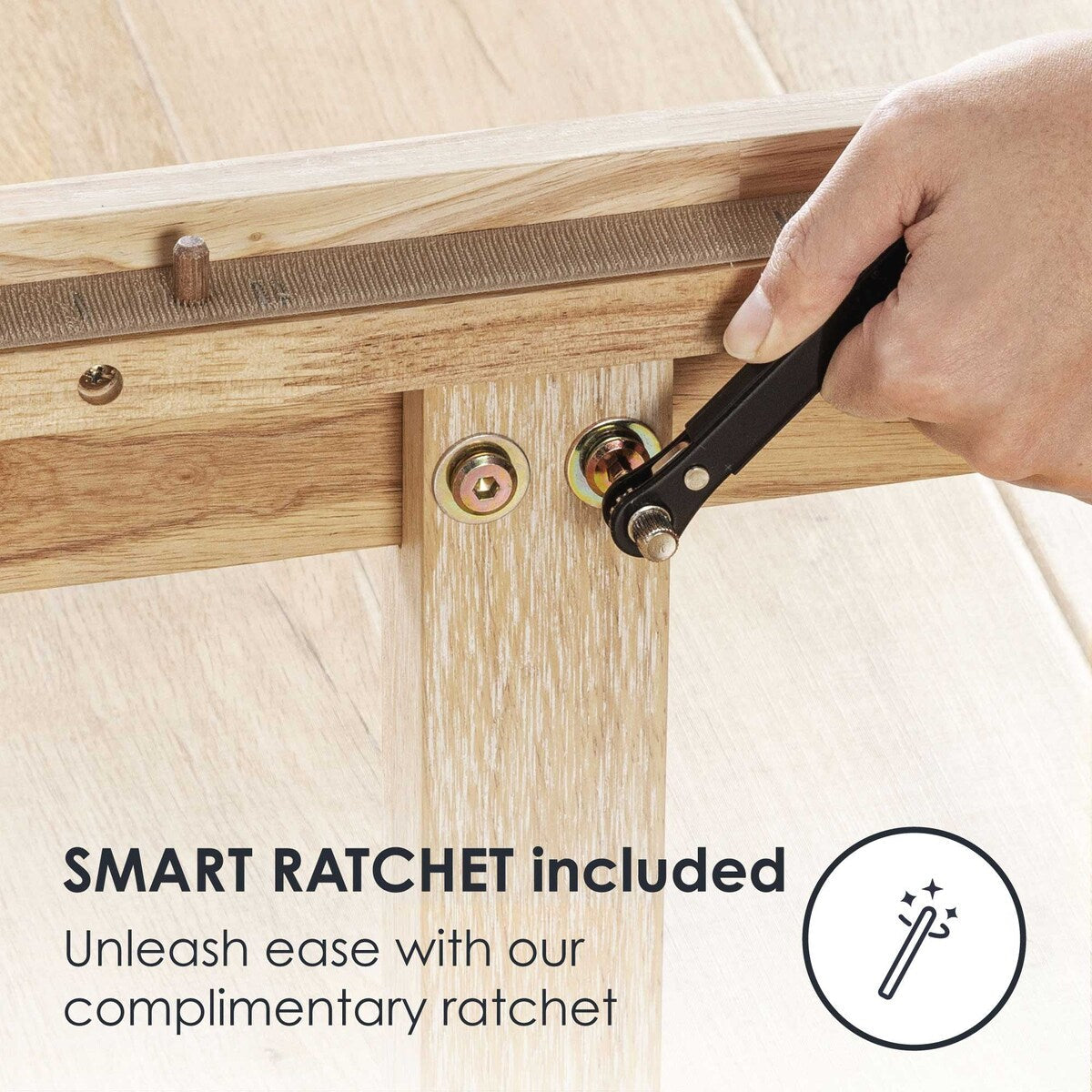 Cadre de lit plateforme classique en bois massif 12