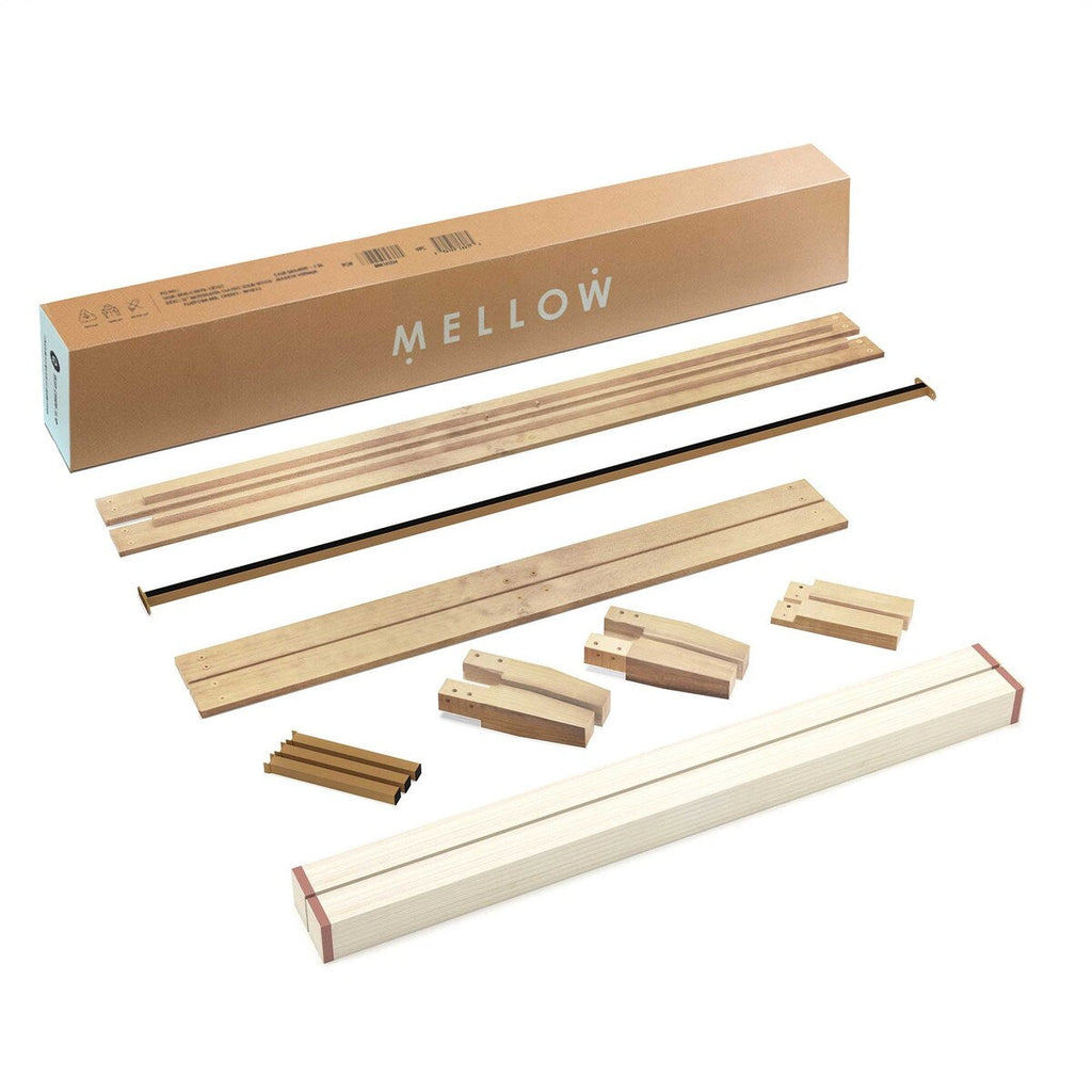 Cadre de lit plateforme classique en bois massif 12