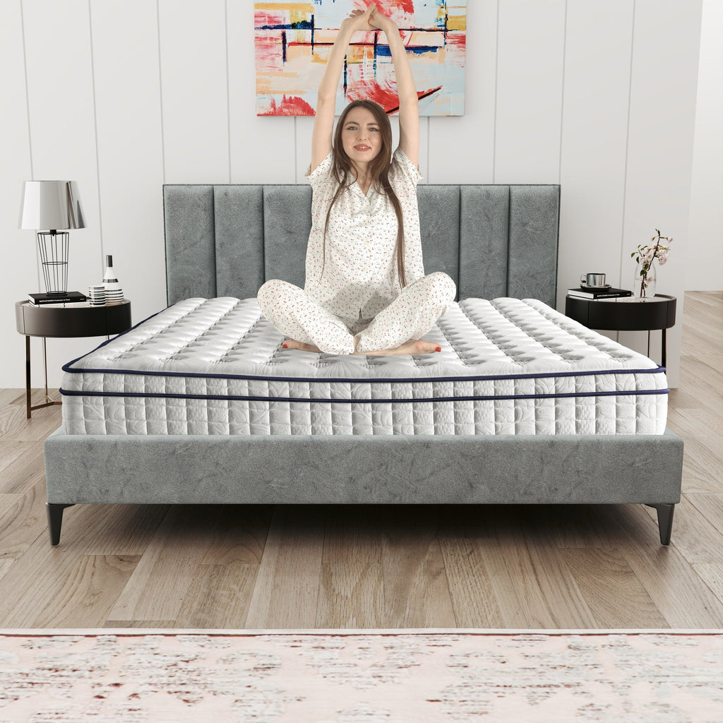 Assemblé aux États-Unis - Matelas hybride 12 Diamond à ressorts ensachés et mousse à mémoire de forme Cool Gel