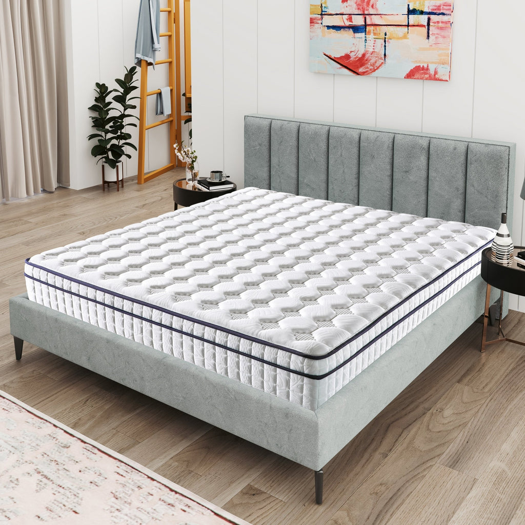 Assemblé aux États-Unis - Matelas hybride 12 Diamond à ressorts ensachés et mousse à mémoire de forme Cool Gel