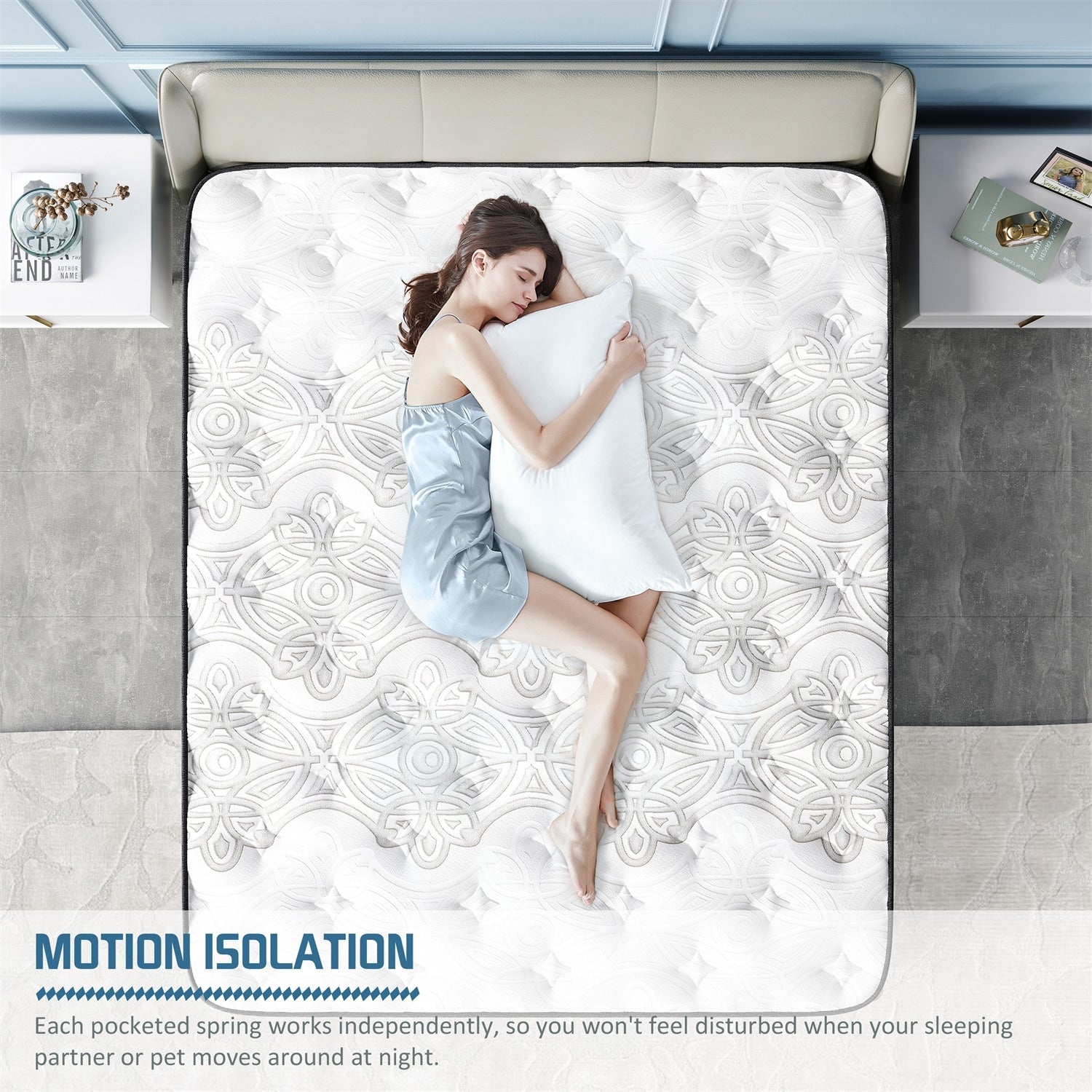 Matelas hybride moelleux de 14 pouces dans une boîte