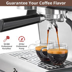 Cafetière expresso automatique 20 bars avec mousseur à lait pour barista amateur