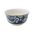 Service de table 16 pièces en porcelaine 222 Fifth Adelaide avec assiettes rondes, bols et tasses, bleu foncé