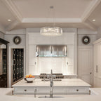 Lustre de ferme de 63 cm à 8 lumières, lustre en cristal, lustre tambour pour salle à manger, salon, chambre à coucher, cuisine