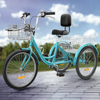 Tricycle adulte 26 pouces, 3 roues, 7 vitesses