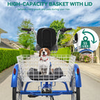 Tricycle adulte 26 pouces, 3 roues, 7 vitesses