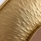 Ensemble de 3 miroirs muraux ronds en métal doré - 22,25 de diamètre x 2,36 de profondeur