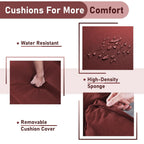 Fauteuil à bascule pivotant d'extérieur Gymojoy 3 pièces en osier avec coussin et table