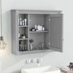 Meuble-lavabo moderne de 36 po avec lavabo supérieur et armoire à miroir, 2 portes et 2 tiroirs