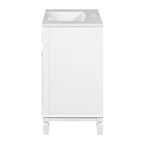 Meuble-lavabo moderne de 36 po avec lavabo supérieur et armoire à miroir, 2 portes et 2 tiroirs