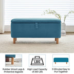 Banc ottoman de rangement en sherpa blanc cassé, repose-pieds, pour salon, chambre à coucher, pieds en bois