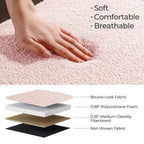 Banc ottoman de rangement en sherpa blanc cassé, repose-pieds, pour salon, chambre à coucher, pieds en bois