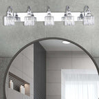 Applique murale moderne en cristal pour salle de bain, éclairage de vanité, chrome/noir/doré
