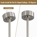 Ventilateur de plafond à LED intégré 48 et 52 pouces avec lumière et télécommande, moteur CC réversible